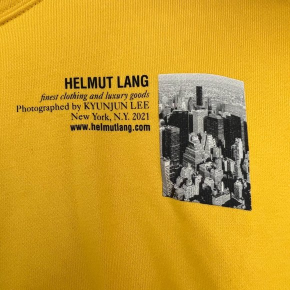 Helmut Lang Yellow NY Hoodie Sweatshirt - Picture 7 of 11